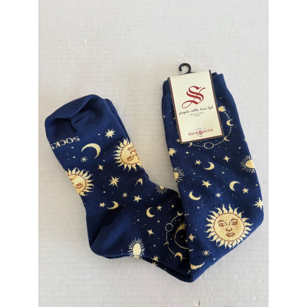 Socksmith Look to the Sky Galactic New celestial whimsigoth Knee High Socks